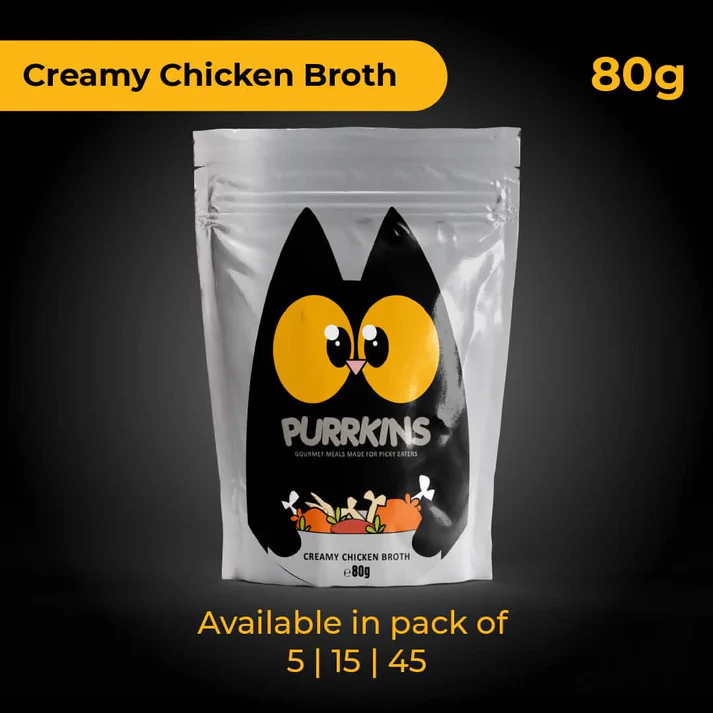 Purrkins Warm Chicken Broth for Cats